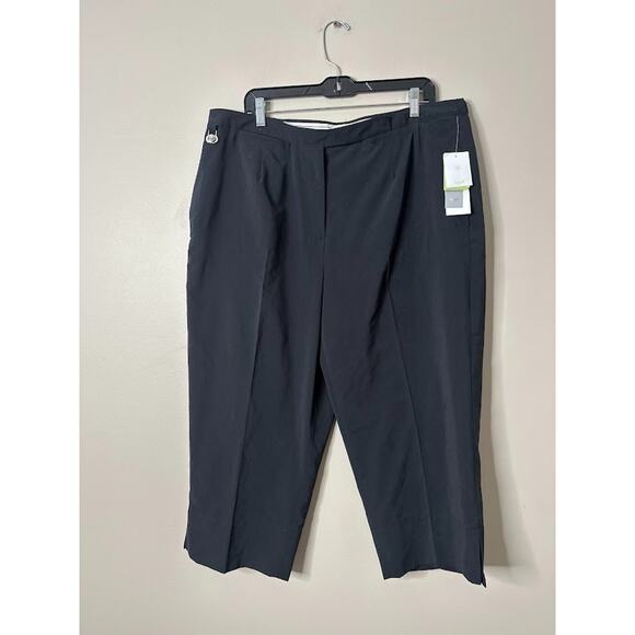 Lizgolf Liz Claiborne Kylie Black Capri Pants Size 18W Coolmax UV Protection - Picture 1 of 12